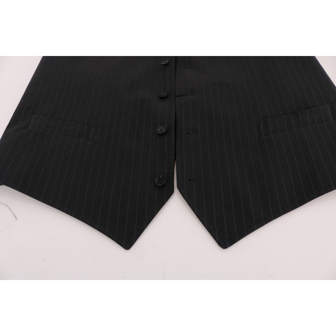 Dolce & Gabbana Elegant Gray Striped Men's Waistcoat Vest gray-staff-cotton-striped-vest-3 478547-gray-staff-cotton-striped-vest-4-4.jpg