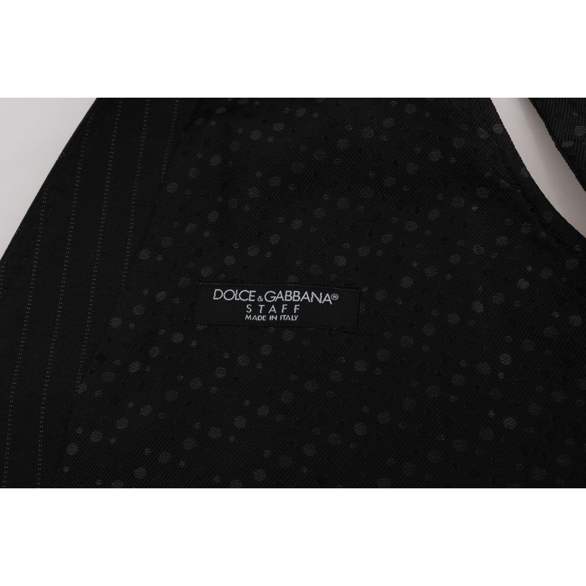 Dolce & Gabbana Elegant Gray Striped Men's Waistcoat Vest gray-staff-cotton-striped-vest-3 478547-gray-staff-cotton-striped-vest-4-5.jpg