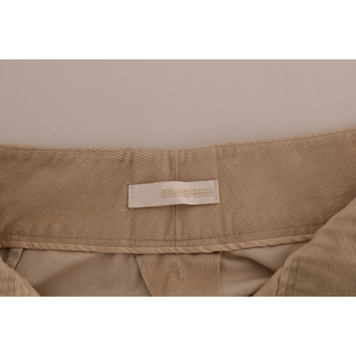Ermanno Scervino Chic Beige Bootcut Flared Pants beige-cotton-bootcut-pants Jeans & Pants 495961-beige-cotton-bootcut-pants-3.jpg