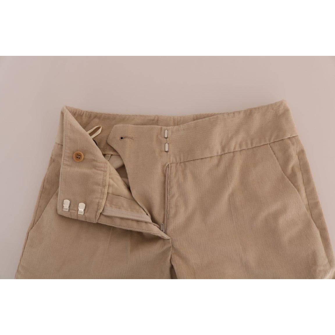 Ermanno Scervino Chic Beige Bootcut Flared Pants beige-cotton-bootcut-pants Jeans & Pants 495961-beige-cotton-bootcut-pants-4.jpg