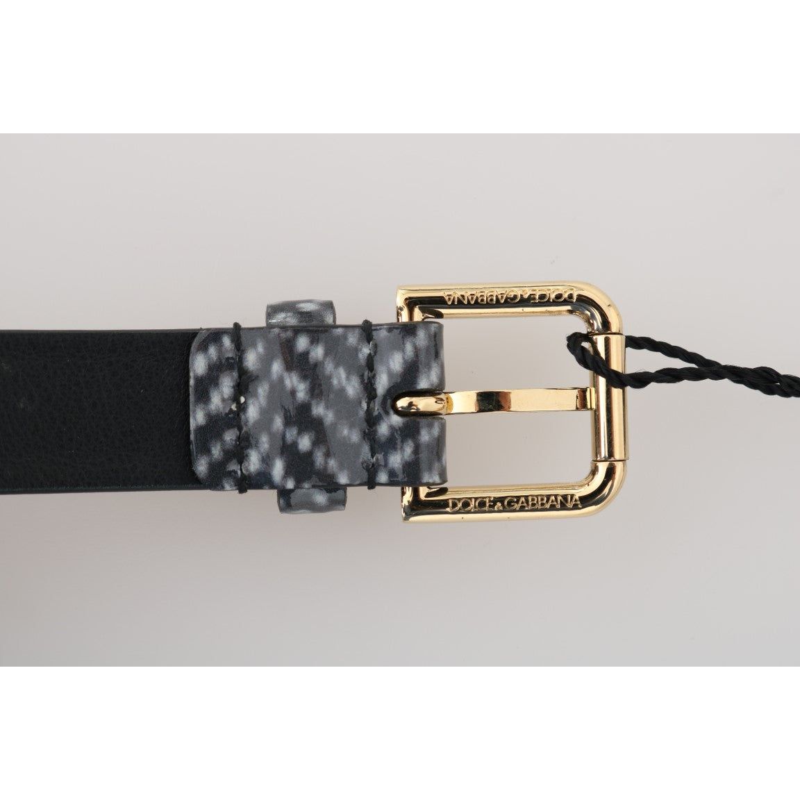 Dolce & Gabbana Elegant Chevron Leather Waist Belt black-white-chevron-pattern-leather-belt Belt 496158-black-white-chevron-pattern-leather-belt-4.jpg