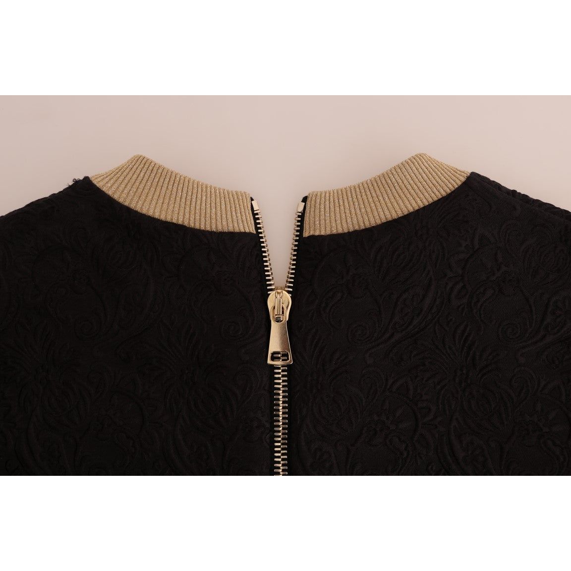 Dolce & Gabbana Enchanted Sequined Black Brocade Sweater black-fairy-tale-brocade-zipper-sweater 514170-black-fairy-tale-brocade-zipper-sweater-4.jpg