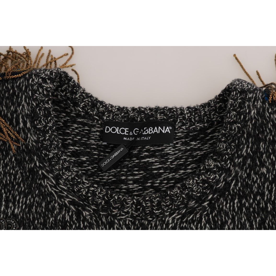 Dolce & Gabbana Elegant Gray Cashmere KING Sweater gray-wool-cashmere-sweater