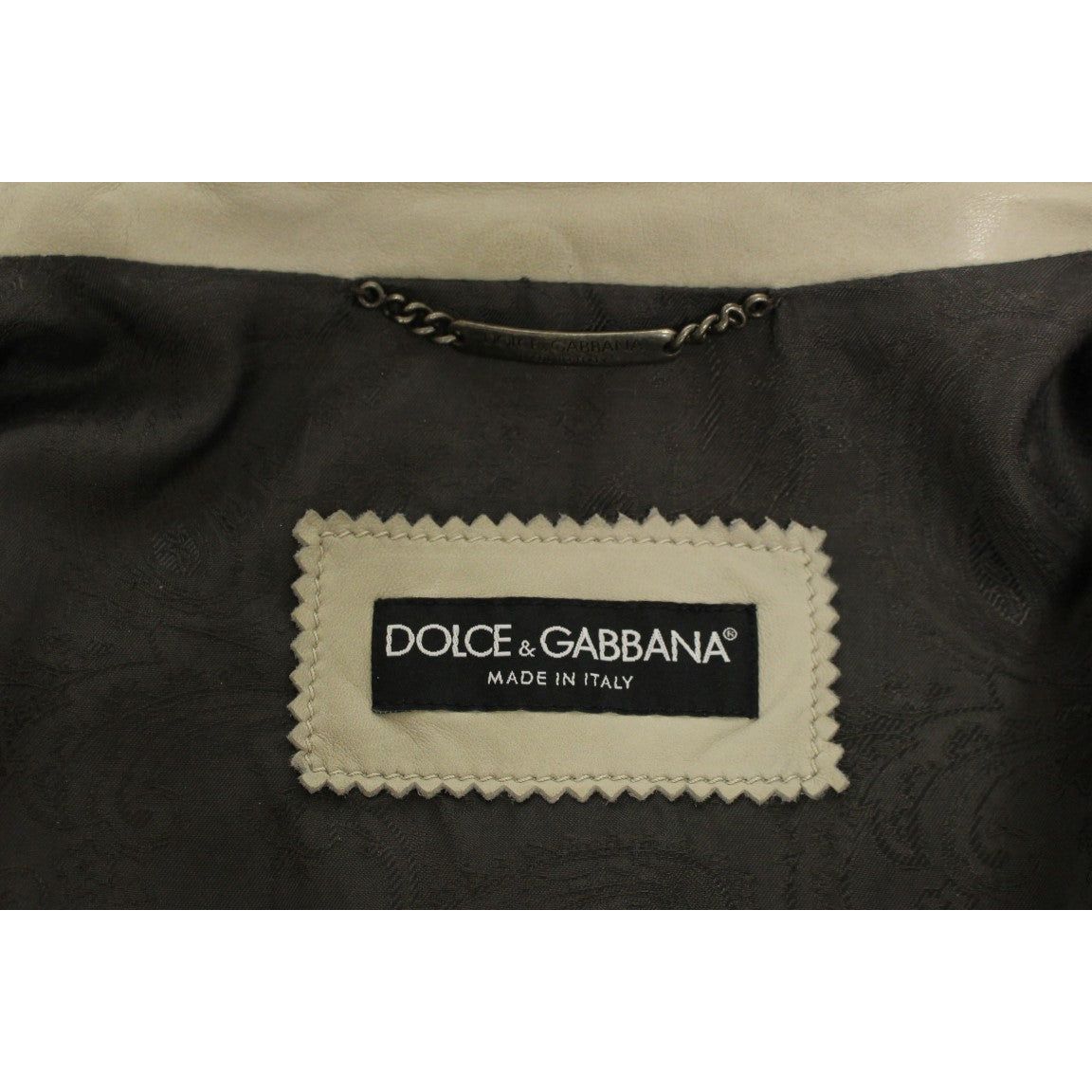 Dolce & Gabbana Elegant Beige Leather Lambskin Jacket beige-leather-jacket-biker-coat Coats & Jackets 54846-beige-leather-jacket-biker-coat-2-6.jpg
