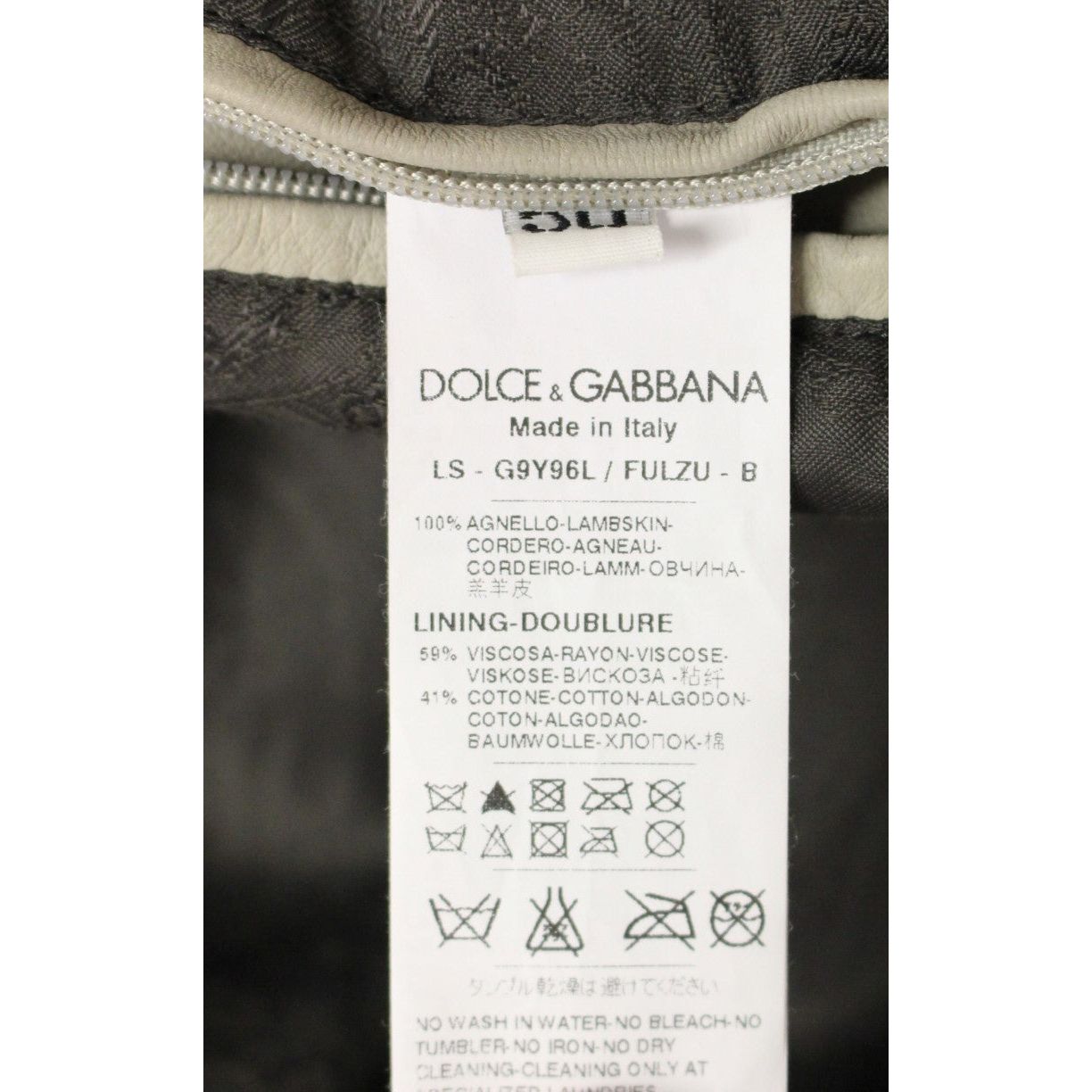 Dolce & Gabbana Elegant Beige Leather Lambskin Jacket beige-leather-jacket-biker-coat Coats & Jackets 54846-beige-leather-jacket-biker-coat-2-9.jpg