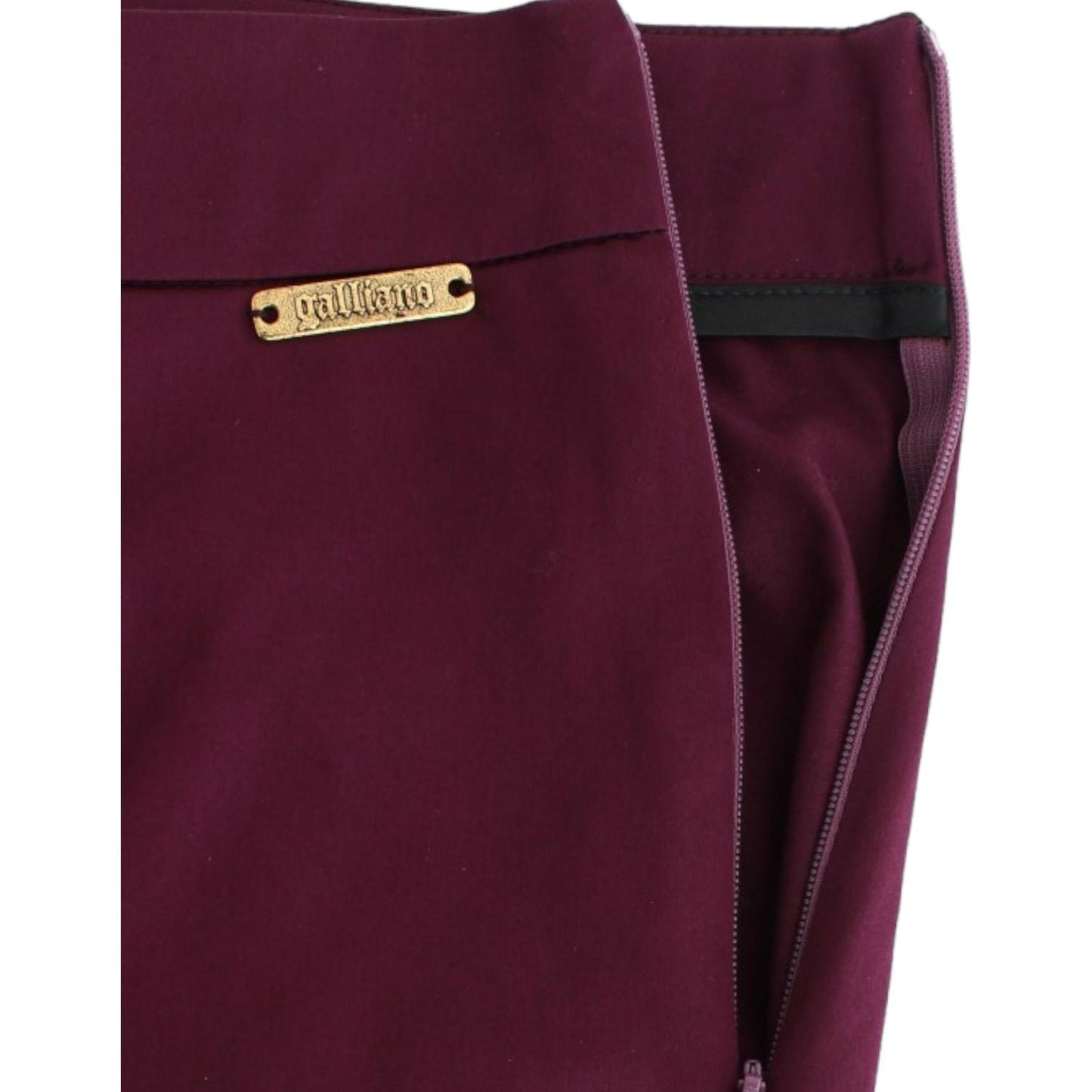 John Galliano Elegant Purple Slim Pants purple-slim-fit-pants