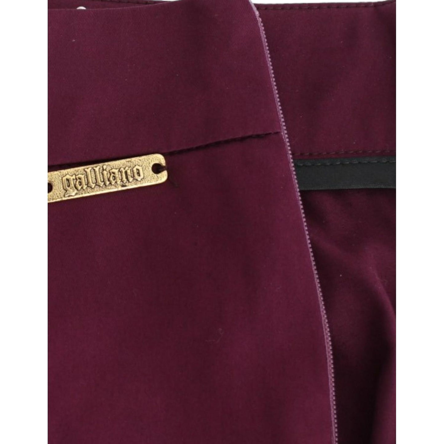 John Galliano Elegant Purple Slim Pants purple-slim-fit-pants