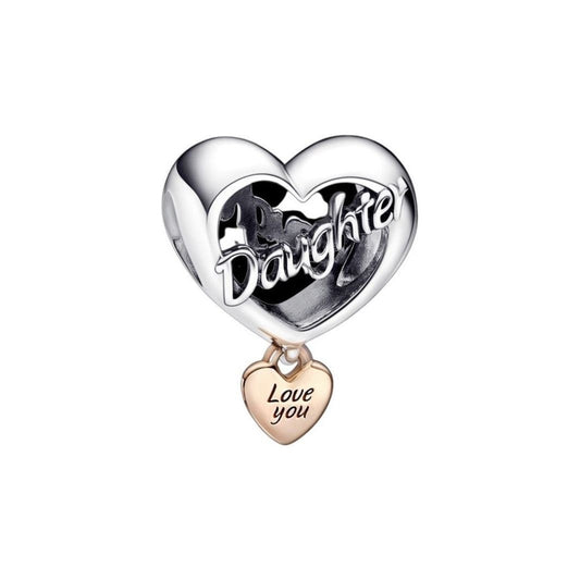 PANDORA CHARMS Mod. LOVE YOU DAUGHTER HEART