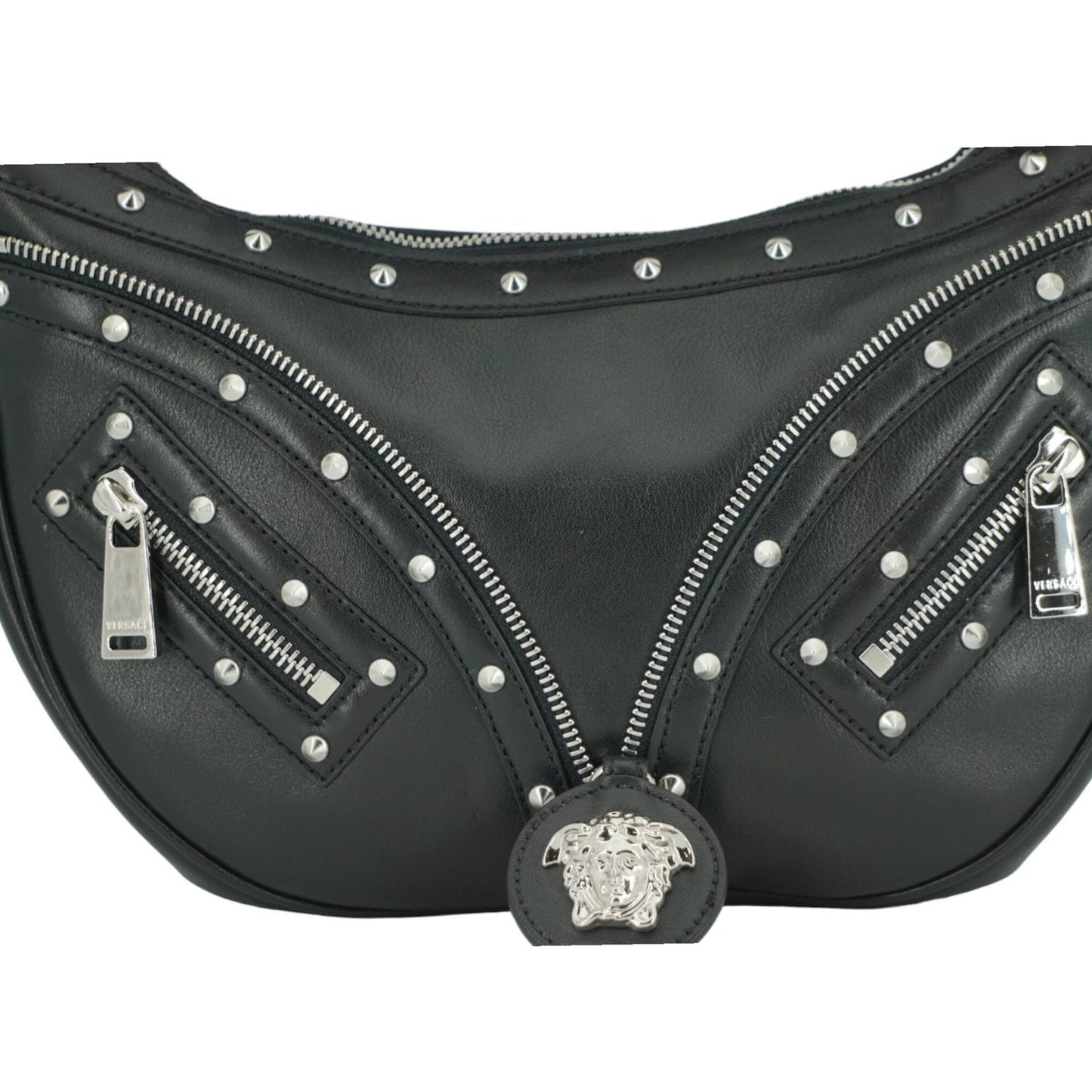 VersaceElegant Black Leather Hobo Shoulder BagMcRichard Designer Brands£1509.00