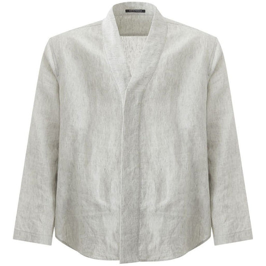 Emporio Armani Linen Overshirt in Grey linen-overshirt-in-grey