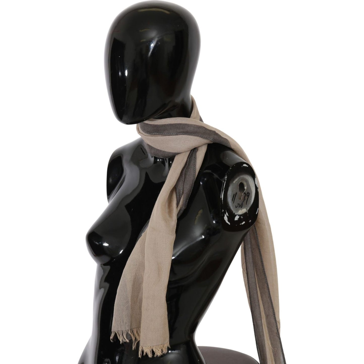 Costume National Elegant Beige Cotton Scarf for Women beige-women-cotton-shawl-scarf Wrap Shawl Scarves IMG_0016-scaled-d4305367-cf4.jpg