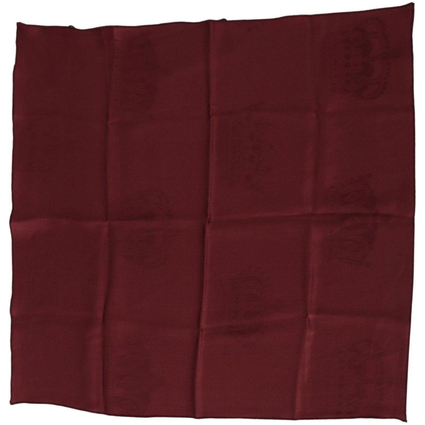 Elegant Red Silk Square Scarf Wrap