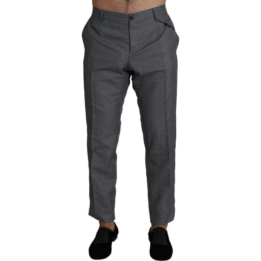 Dolce & Gabbana Elegant Gray Slim Fit Dress Trousers gray-formal-dress-trouser-slim-fit-pants