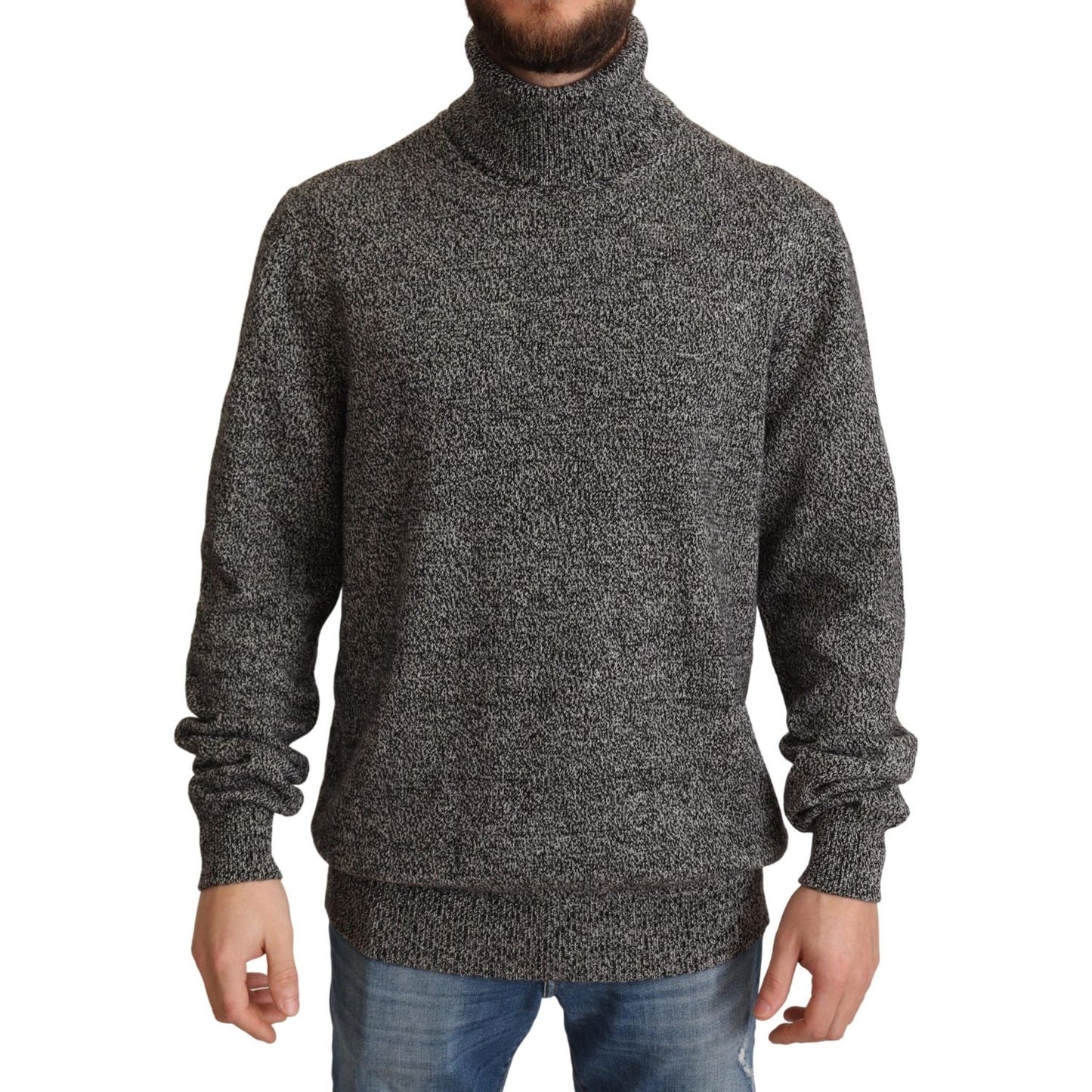 Dolce & Gabbana Gray Turtle Neck Cashmere Pullover Sweater gray-turtle-neck-cashmere-pullover-sweater MAN SWEATERS IMG_0168-scaled-50e887d9-f1b.jpg