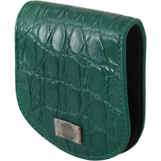 Dolce & Gabbana Exquisite Exotic Skin Coin Case Wallet green-exotic-skins-condom-case-holder-wallet Condom Case