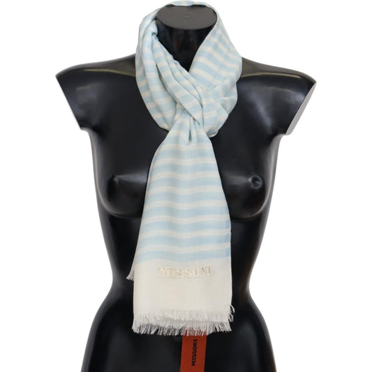 Elegant Cashmere Scarf with Linear Design