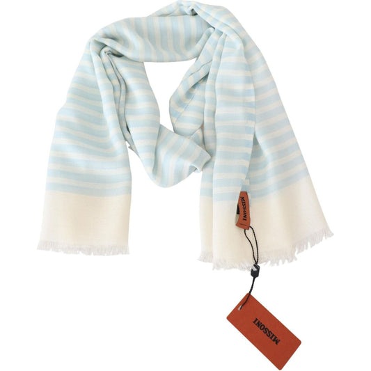 Elegant Cashmere Scarf with Linear Design