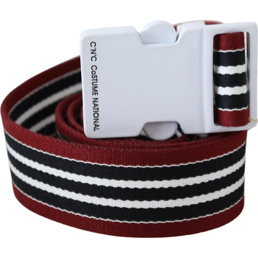 Elegant Stripe Canvas Waist Belt