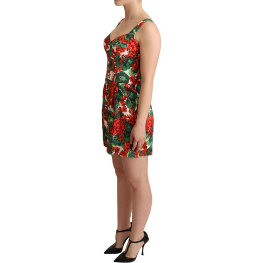 Dolce & Gabbana Chic Red Geranium Print Sleeveless Jumpsuit red-geranium-print-shorts-jumpsuit-dress WOMAN DRESSES IMG_0804-scaled-bb341727-002.jpg