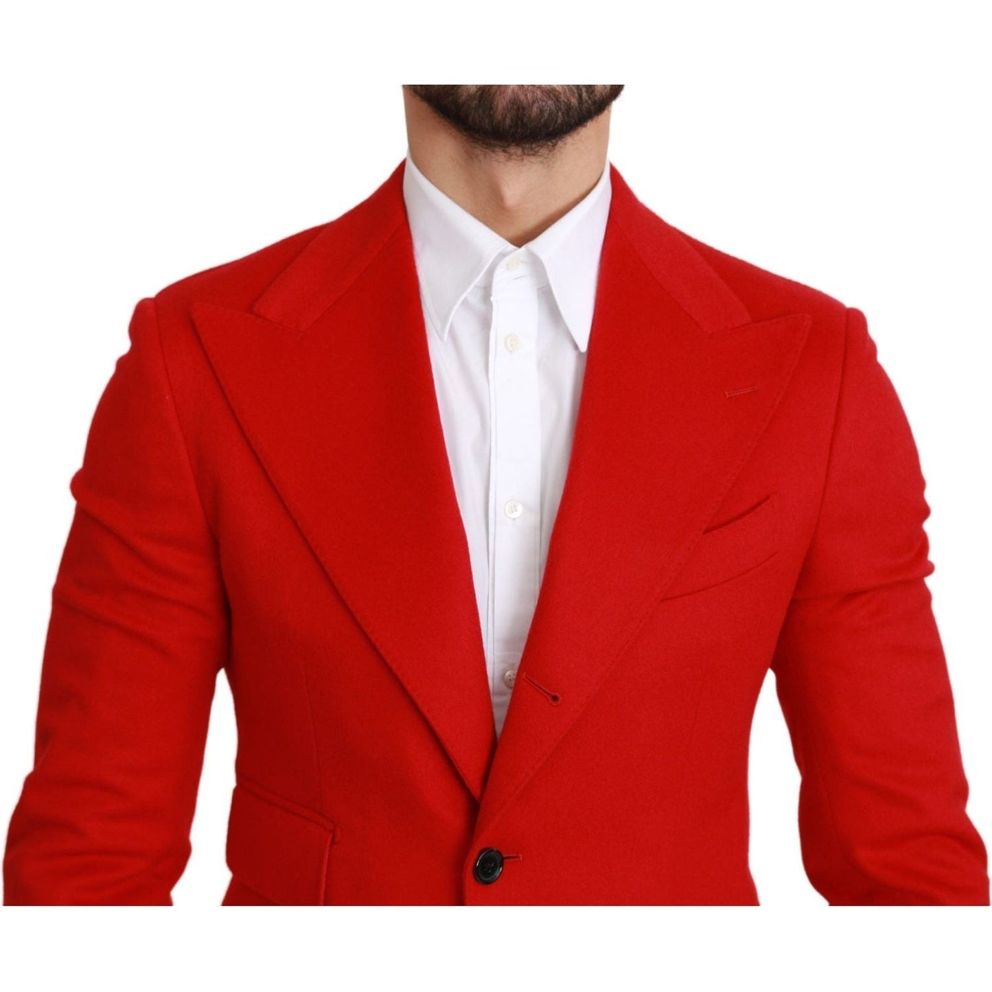 Dolce & GabbanaElegant Red Cashmere Slim Fit BlazerMcRichard Designer Brands£1019.00