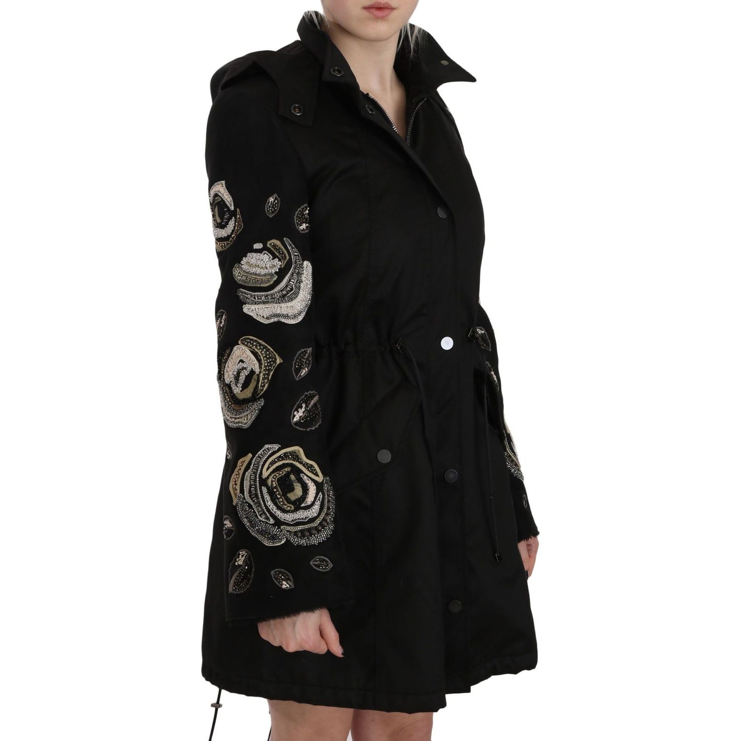 John Richmond Elegant Black Beaded Parka Jacket for Women floral-sequined-beaded-hooded-jacket-coat Coats & Jackets IMG_1403-scaled-e5cdb7c2-541.jpg