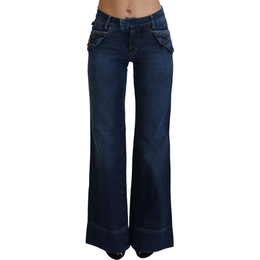 Just Cavalli Chic Flared Cotton Denim Jeans blue-low-waist-flared-leg-cotton-denim-jeans IMG_1444-scaled-5cbd6064-4e1.jpg
