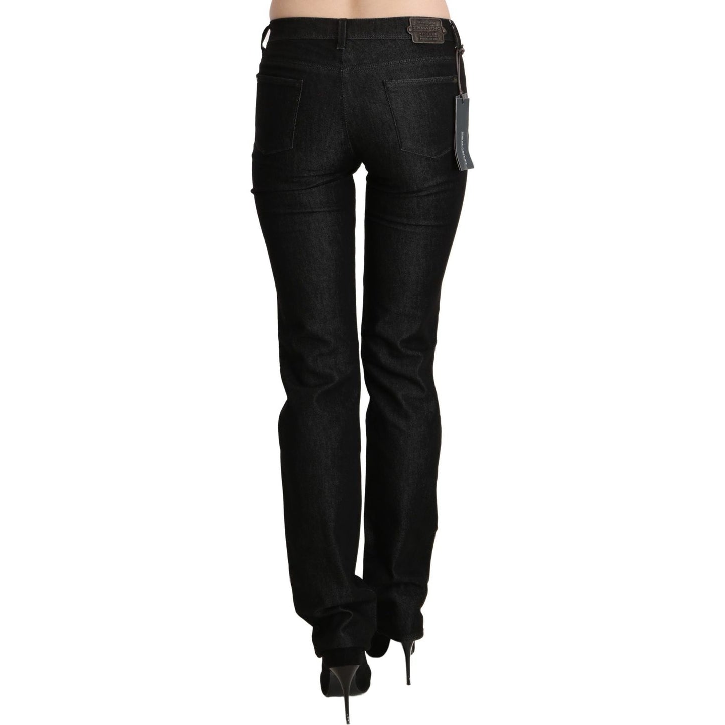 Ermanno Scervino Chic Black Mid Waist Skinny Jeans black-mid-waist-skinny-slim-denim-trouser Jeans & Pants IMG_1444-scaled-7d6d4115-bc2.jpg