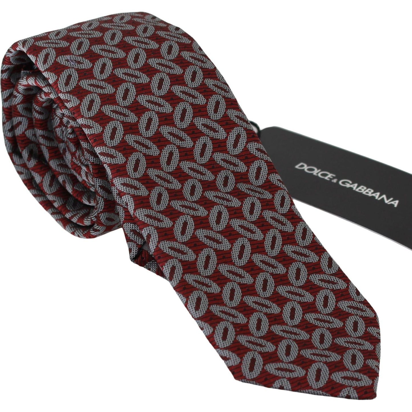 Dolce & Gabbana Elegant Red Printed Silk Neck Tie red-100-silk-printed-wide-necktie-men-tie Necktie IMG_1467-1f7328c2-31c.jpg