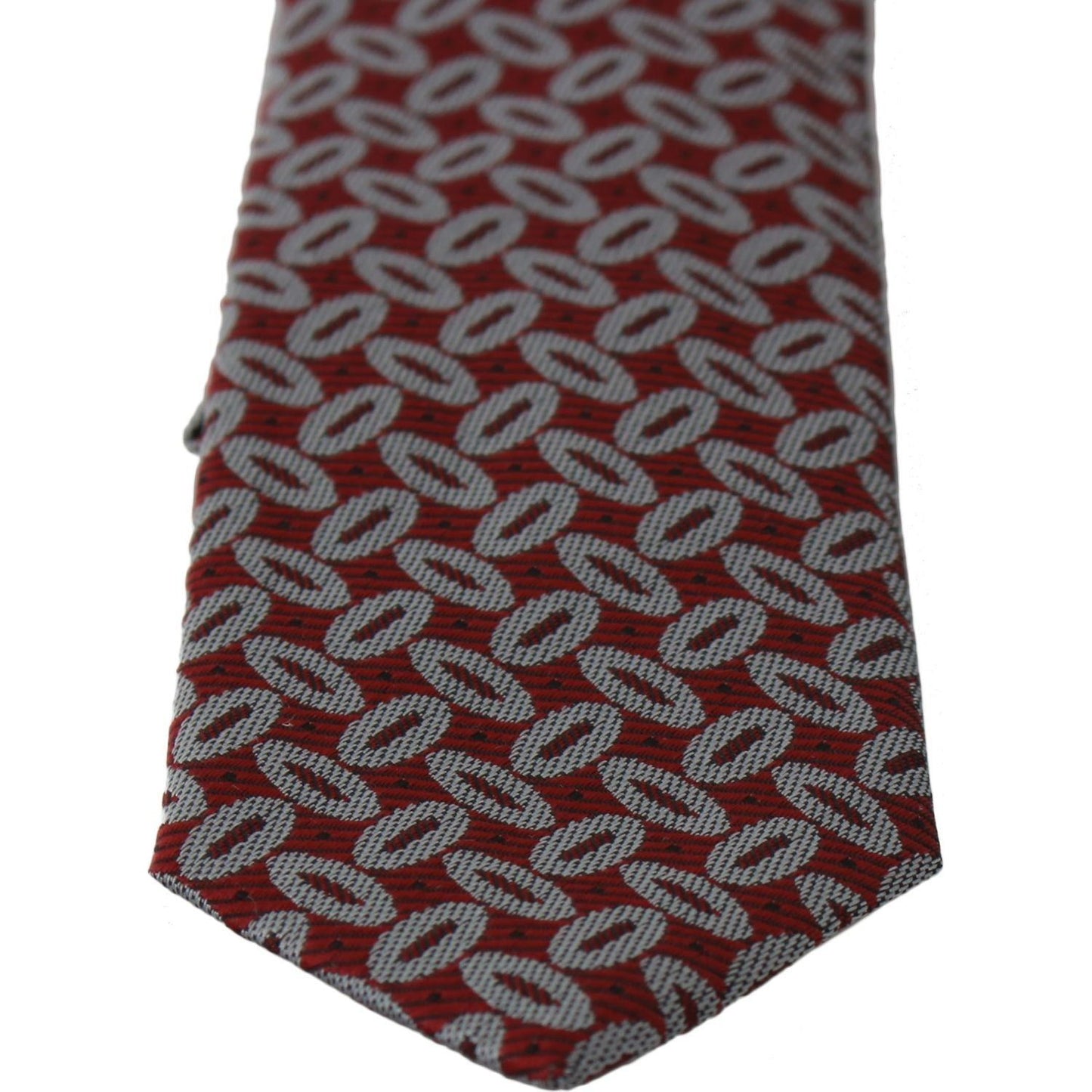 Dolce & Gabbana Elegant Red Printed Silk Neck Tie red-100-silk-printed-wide-necktie-men-tie Necktie IMG_1473-8f17cc65-5e3.jpg