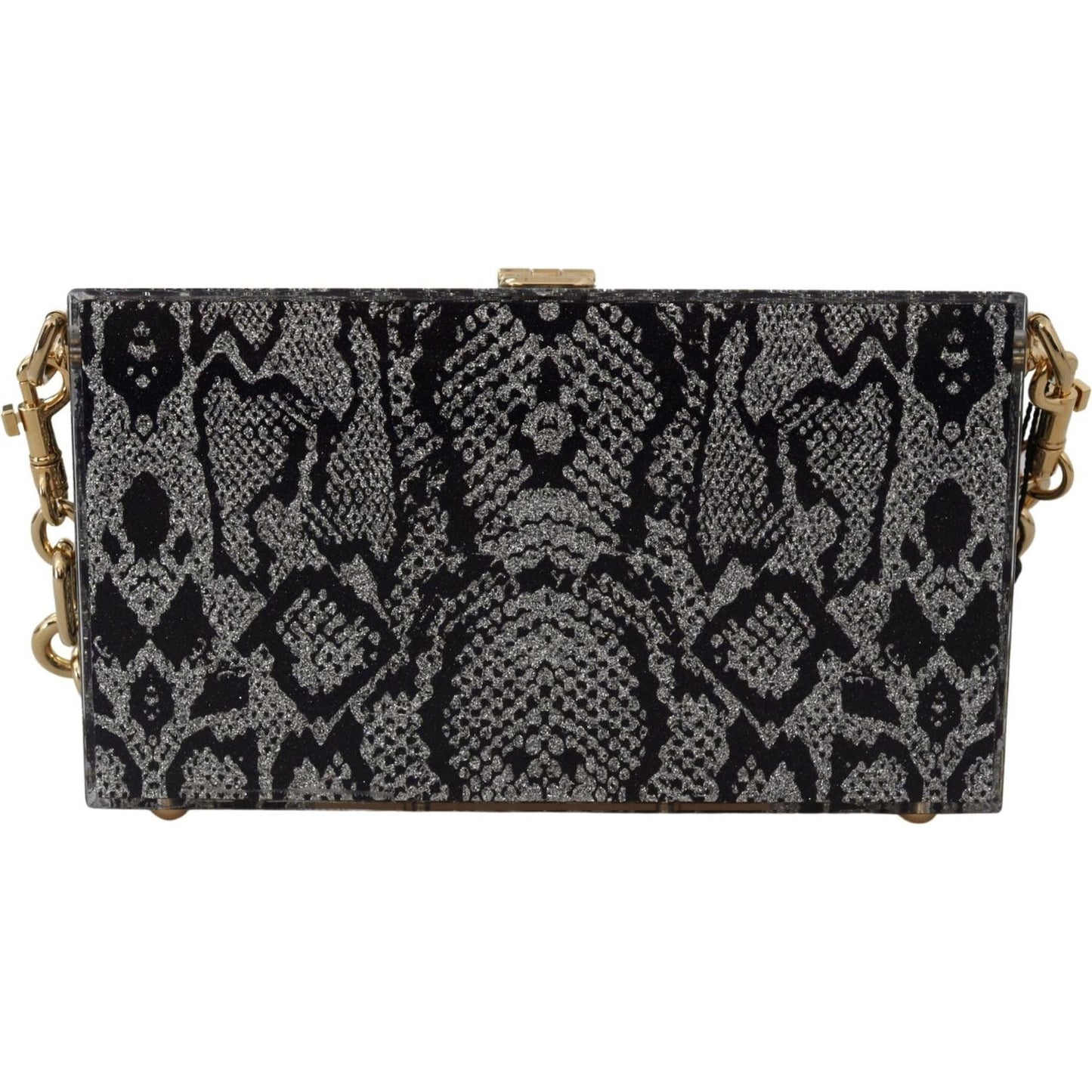 Dolce & Gabbana Gray Resin Dolce Box Clutch with Gold Details gray-fashion-devotion-clutch-plexi-sicily-box-purse WOMAN SHOULDER BAGS IMG_1511-scaled-a58e7806-fa9.jpg