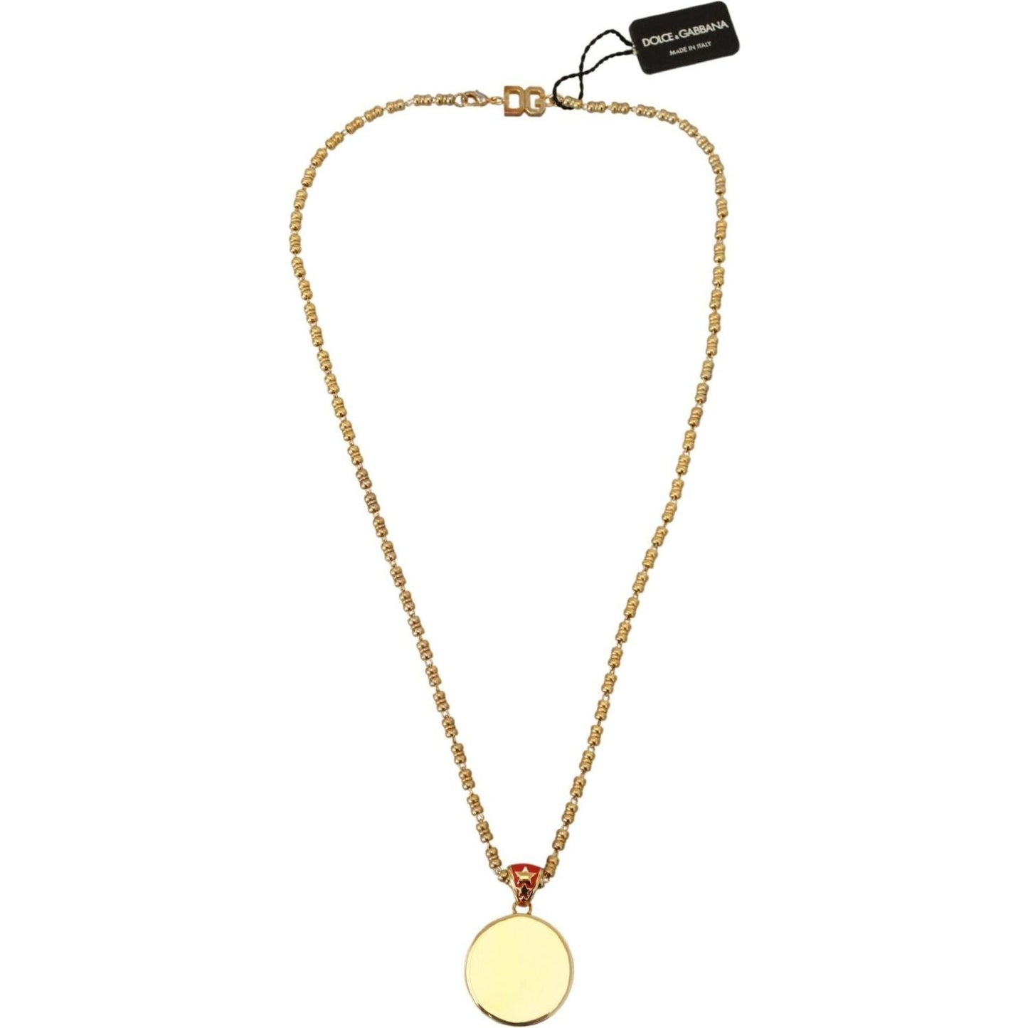 Elegant Gold Charm Chain Necklace Dolce & Gabbana