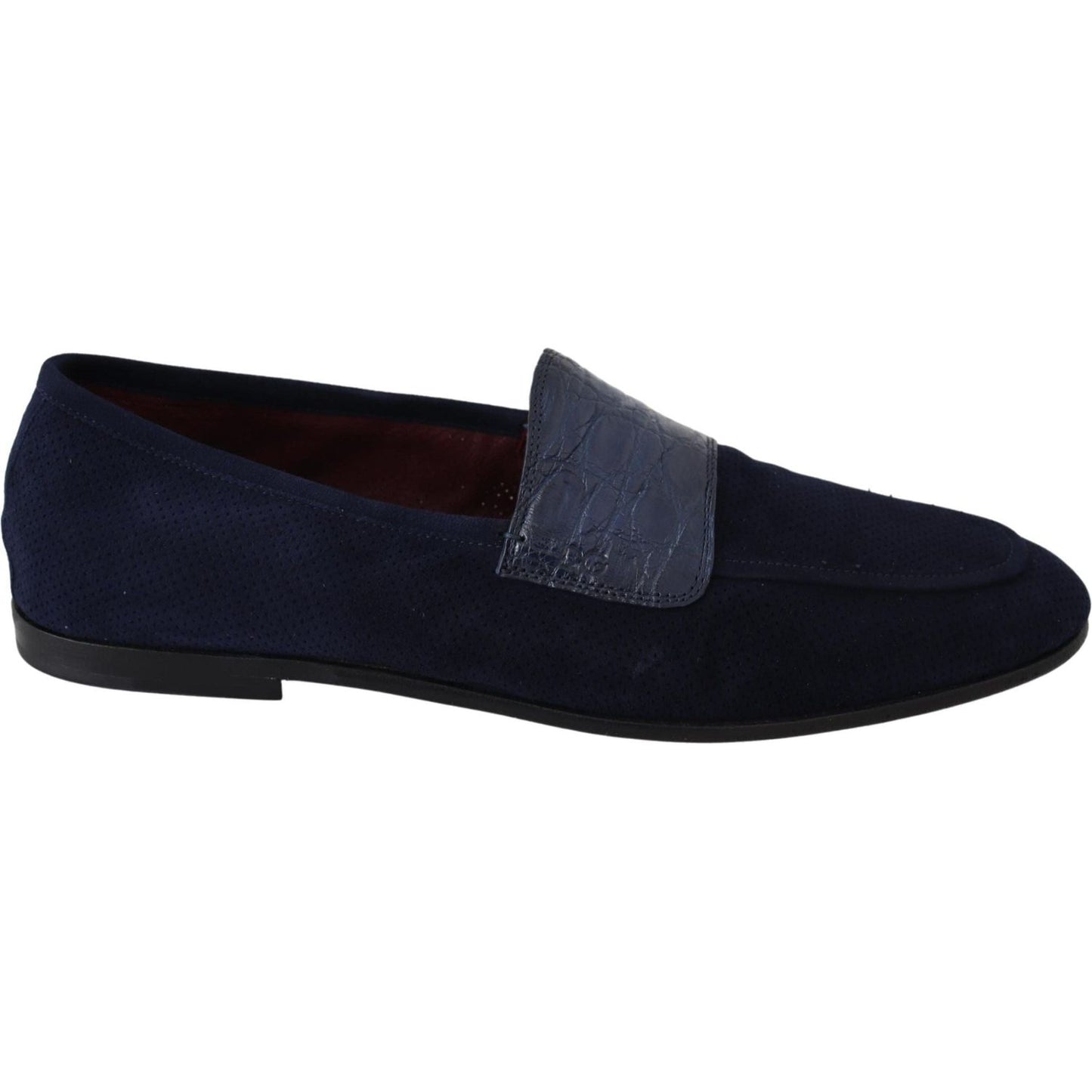 Dolce & Gabbana Elegant Blue Suede Leather Loafers blue-suede-caiman-loafers-slippers-shoes IMG_1582-scaled-7348604d-a07.jpg