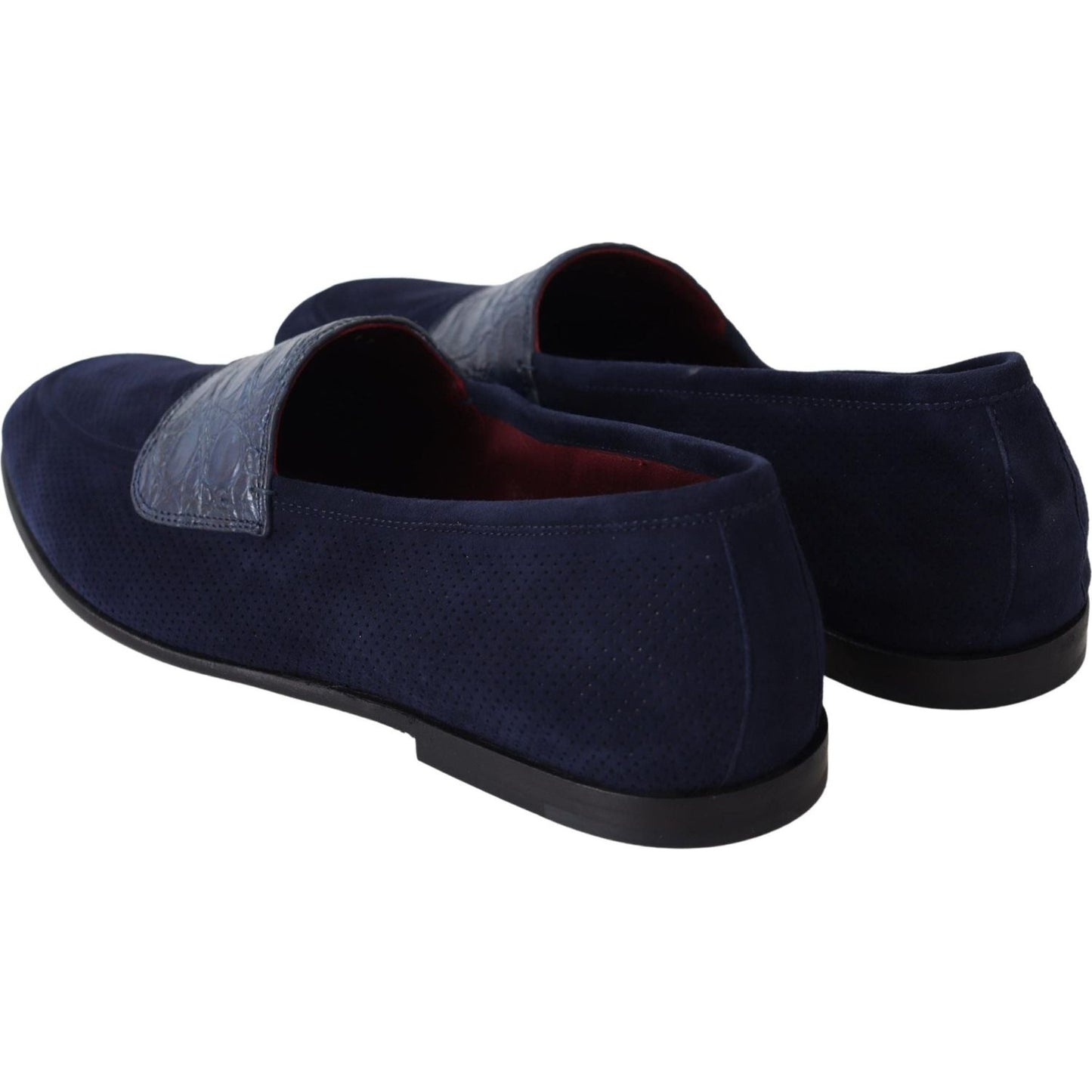 Dolce & Gabbana Elegant Blue Suede Leather Loafers blue-suede-caiman-loafers-slippers-shoes IMG_1592-scaled-b8c7348f-35c.jpg