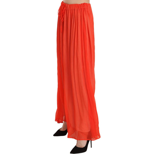 Jucca Elegant Orange Pleated Maxi Skirt orange-crepe-pleated-trapeze-viscose-maxi-skirt IMG_1696-scaled-082508f6-9f3.jpg