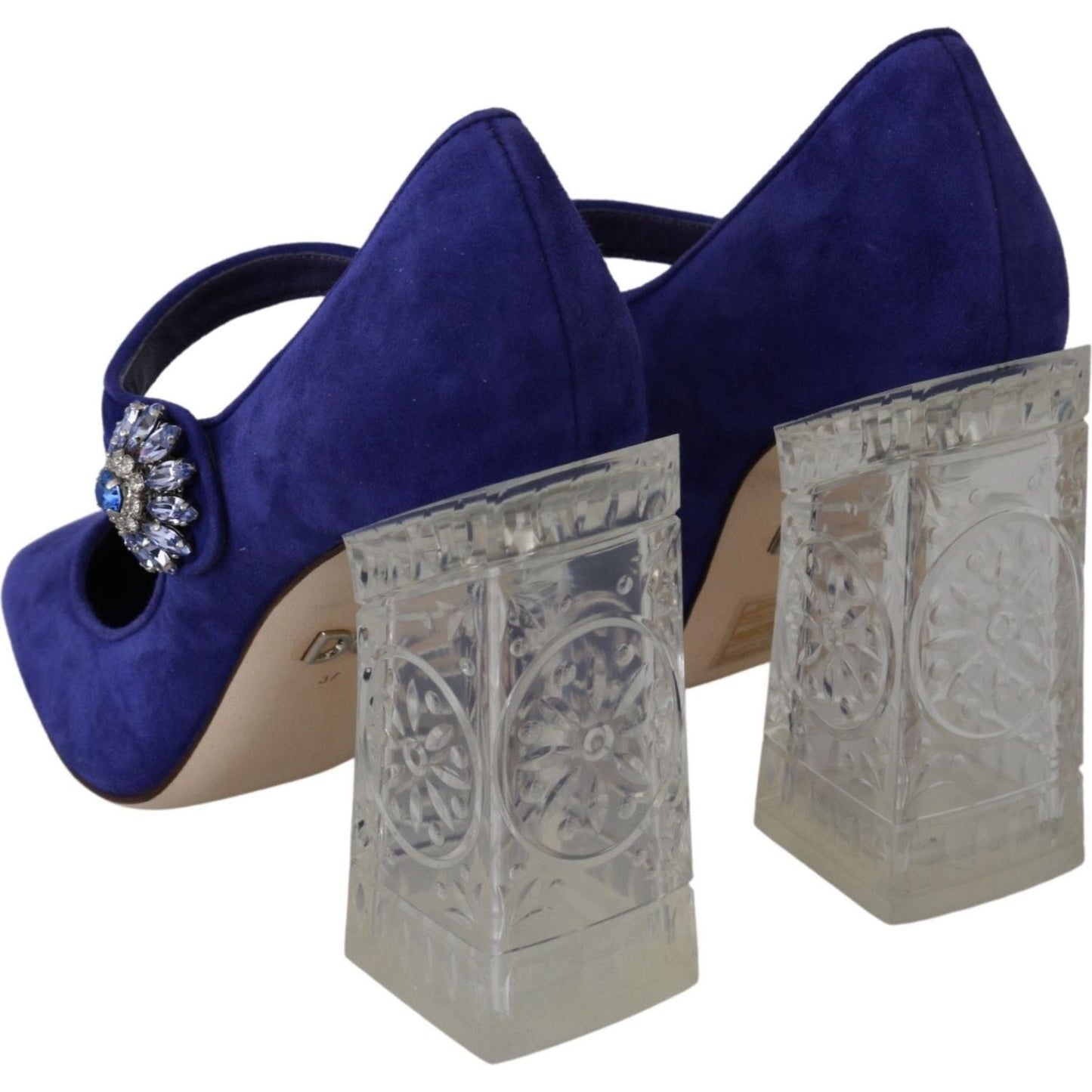 Dolce & Gabbana Elegant Purple Suede Mary Janes Pumps purple-suede-crystal-pumps-heels-shoes IMG_1743-df741906-950.jpg