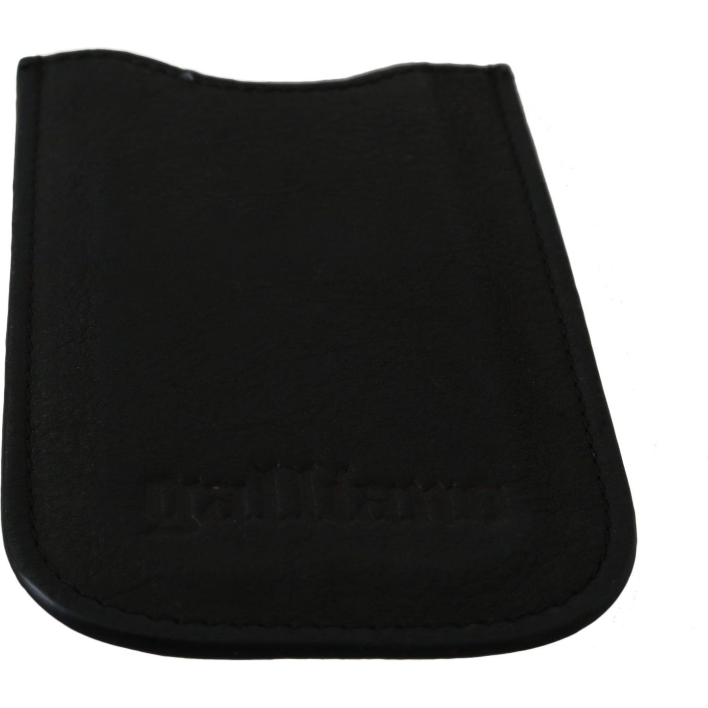 John Galliano Elegant Black Genuine Leather Men's Wallet black-leather-multifunctional-men-id-bill-card-holder-wallet Wallet