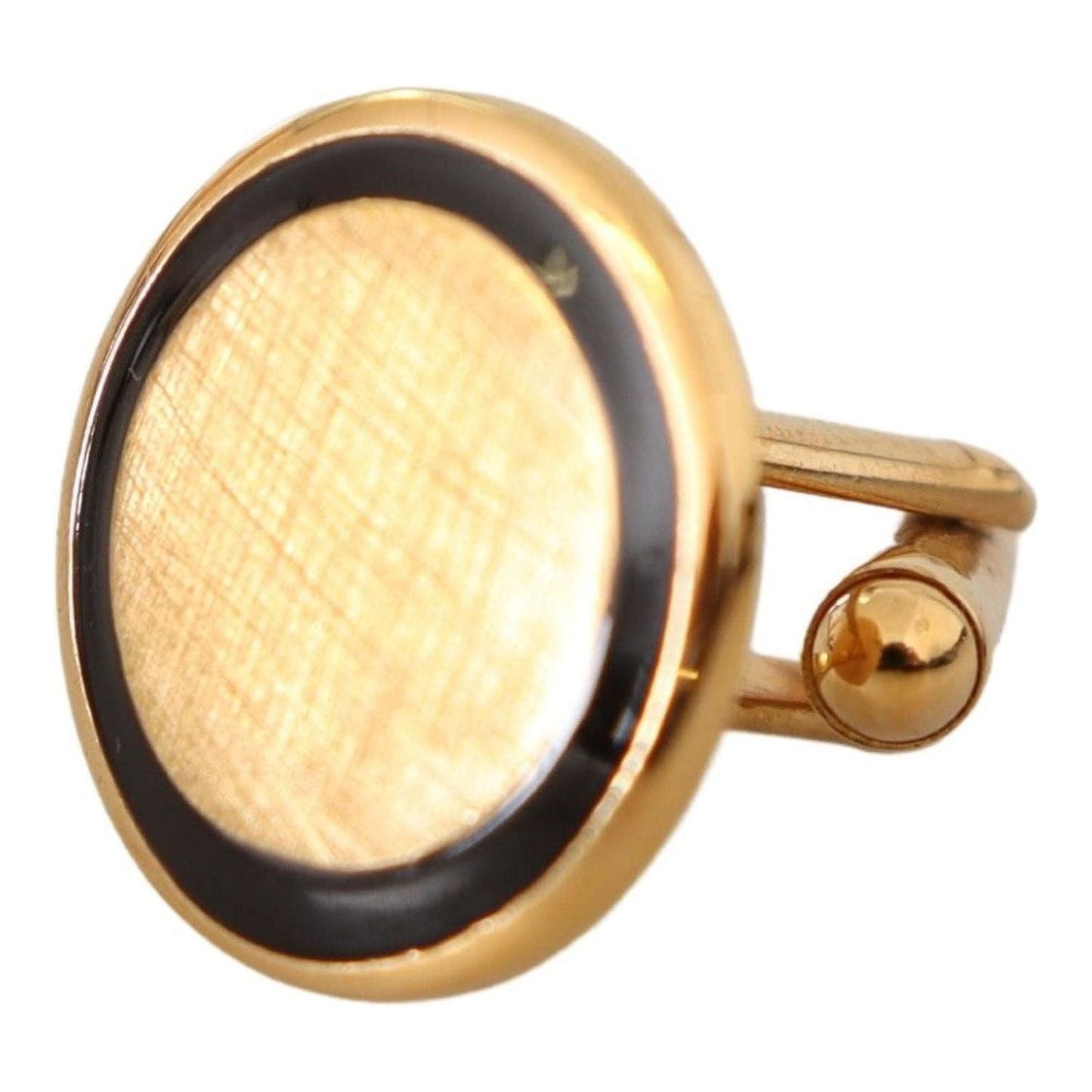 Dolce & Gabbana Elegant Gold-Plated Round Cufflinks gold-plated-brass-round-pin-men-cufflinks-1 Cufflinks IMG_1780-1b6793b0-e9c.jpg