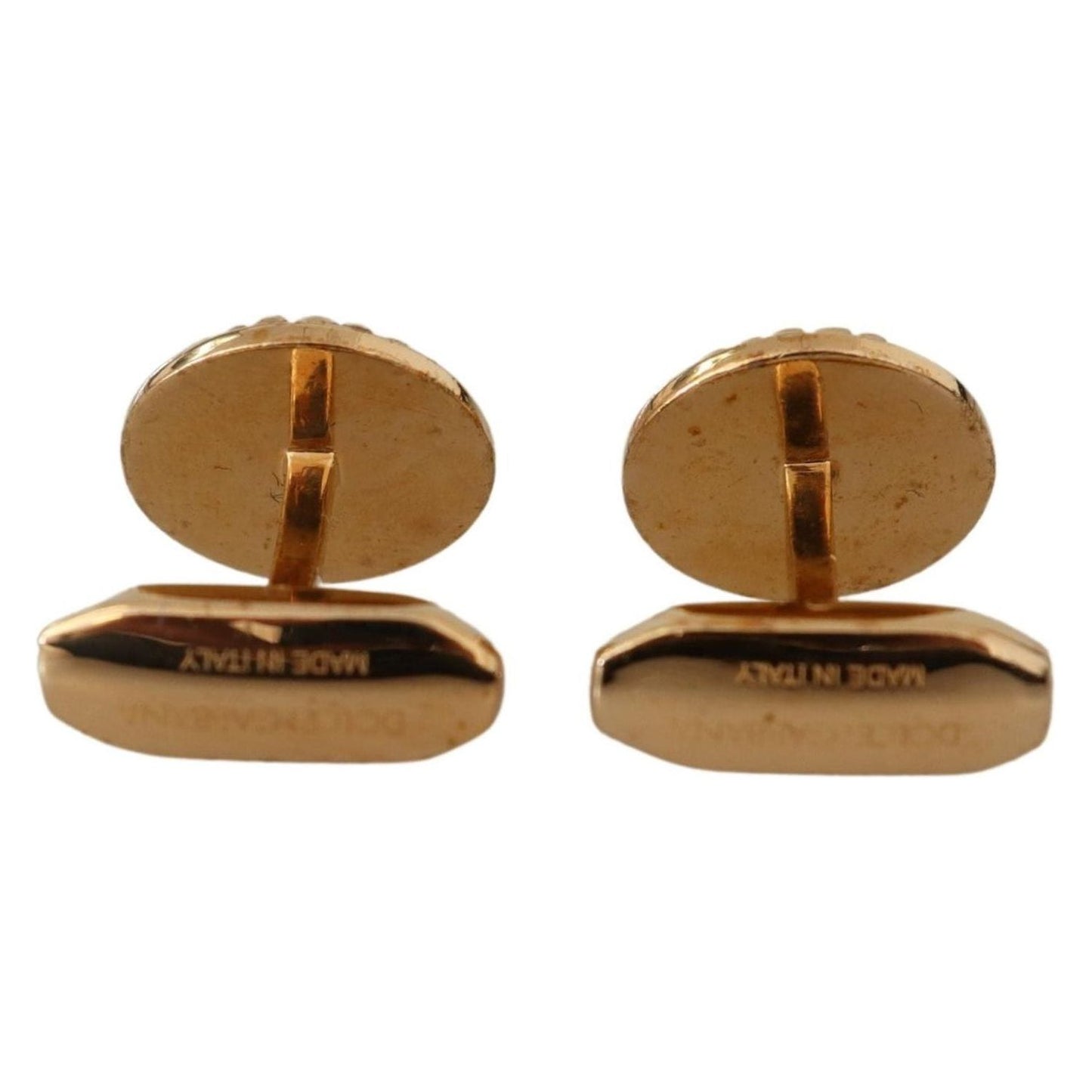 Dolce & Gabbana Elegant Gold Plated Brass Men's Cufflinks gold-plated-brass-round-pin-men-cufflinks Cufflinks IMG_1832-87953337-cf3.jpg