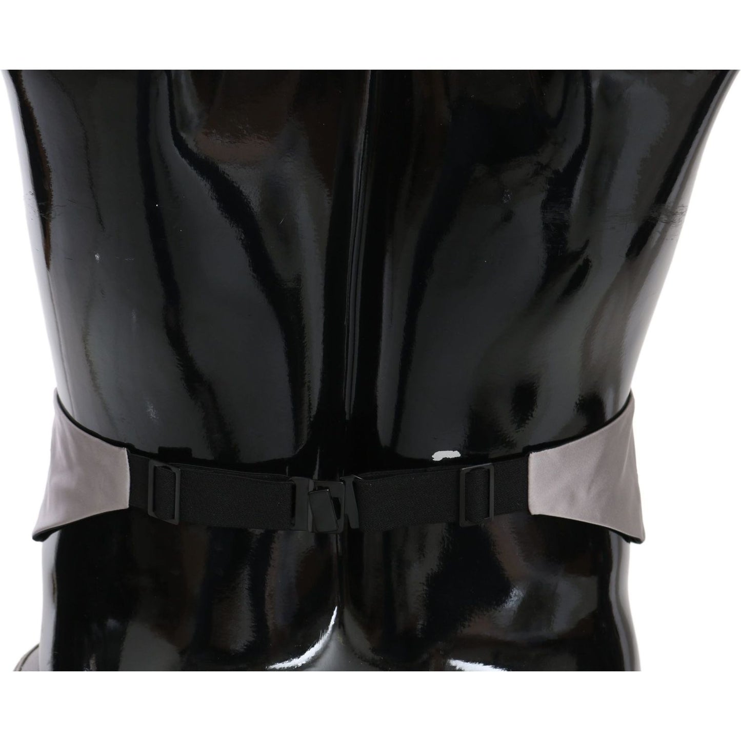Dolce & Gabbana Elegant Silk Cummerbund in Sophisticated Gray gray-men-waist-belt-100-silk-cummerbund-2