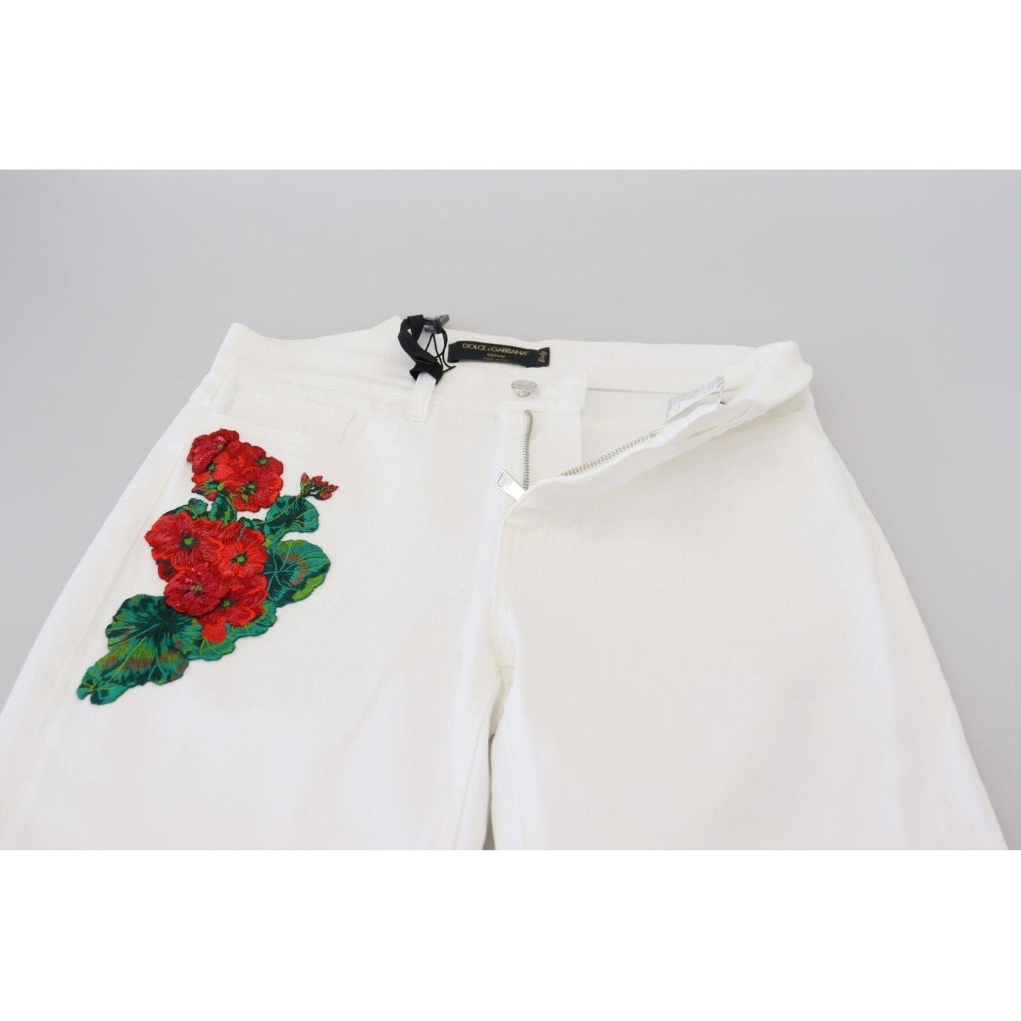 Dolce & GabbanaElegant White Mid Waist Skinny JeansMcRichard Designer Brands£459.00