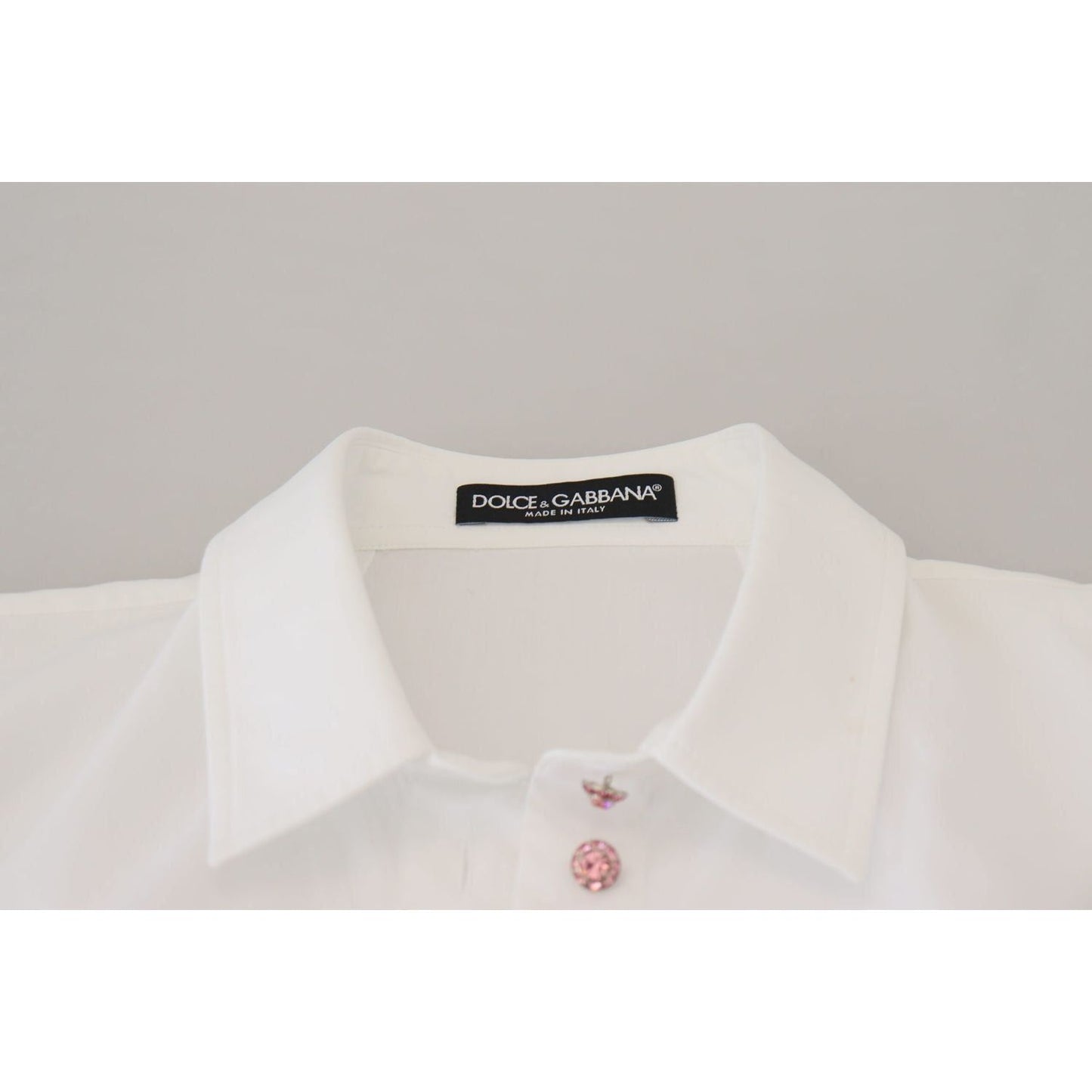 Dolce & GabbanaElegant White Cotton Button-Up BlouseMcRichard Designer Brands£249.00