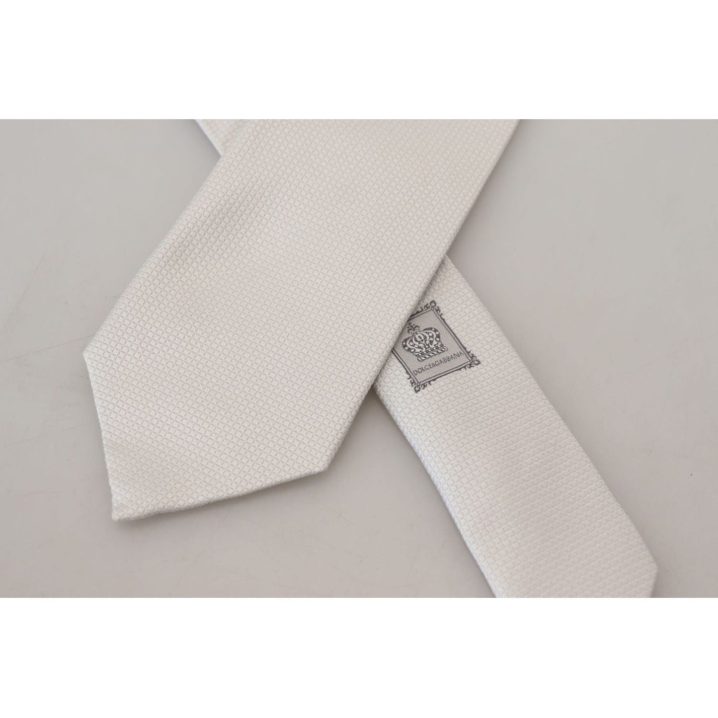 Elegant Off White Silk Tie