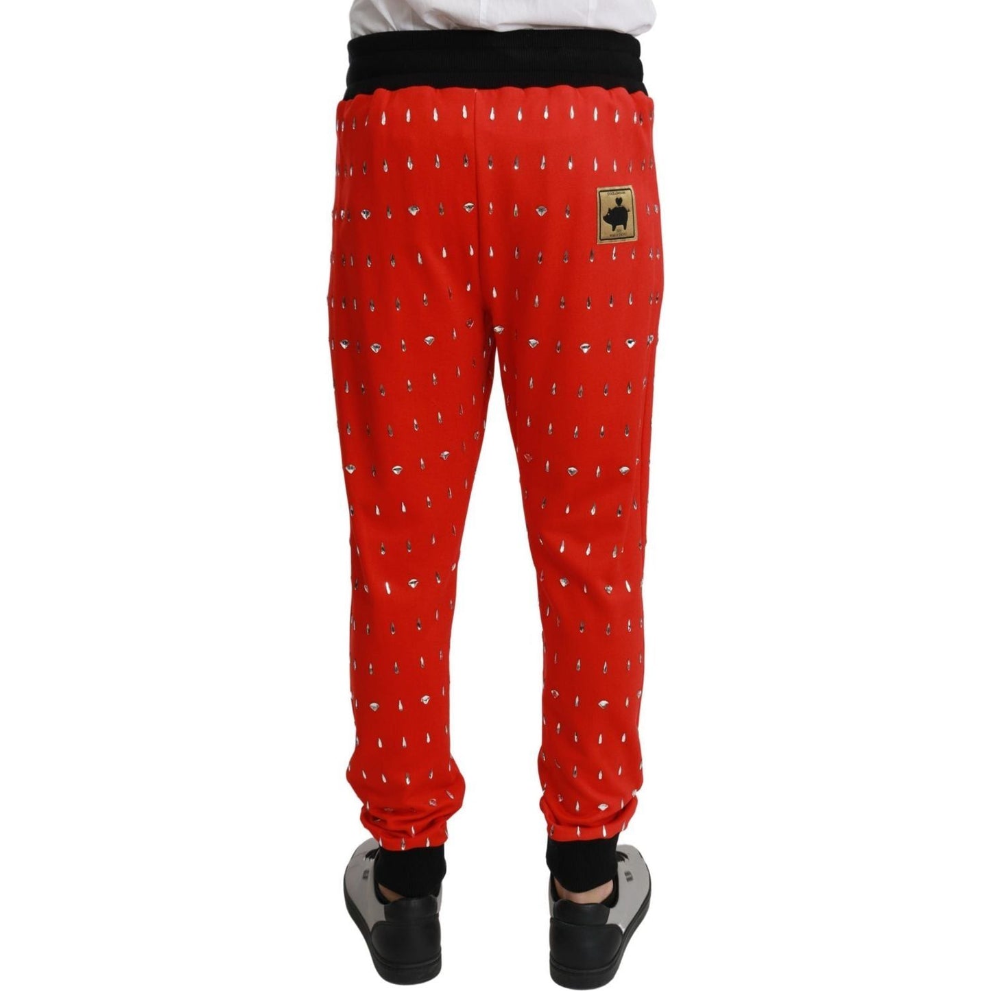 Dolce & GabbanaChic Red Piggy Bank Print SweatpantsMcRichard Designer Brands£2269.00