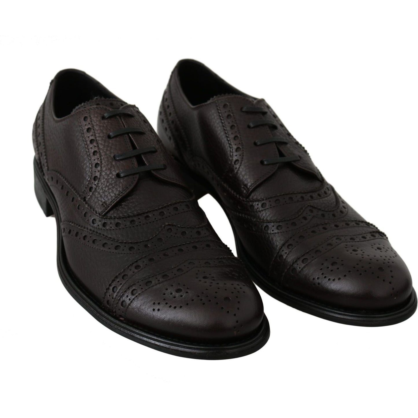 Elegant Mens Leather Derby Dress Shoes Dolce & Gabbana
