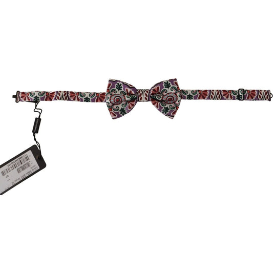 Multicolor Silk Bow Tie Elegant Accessory