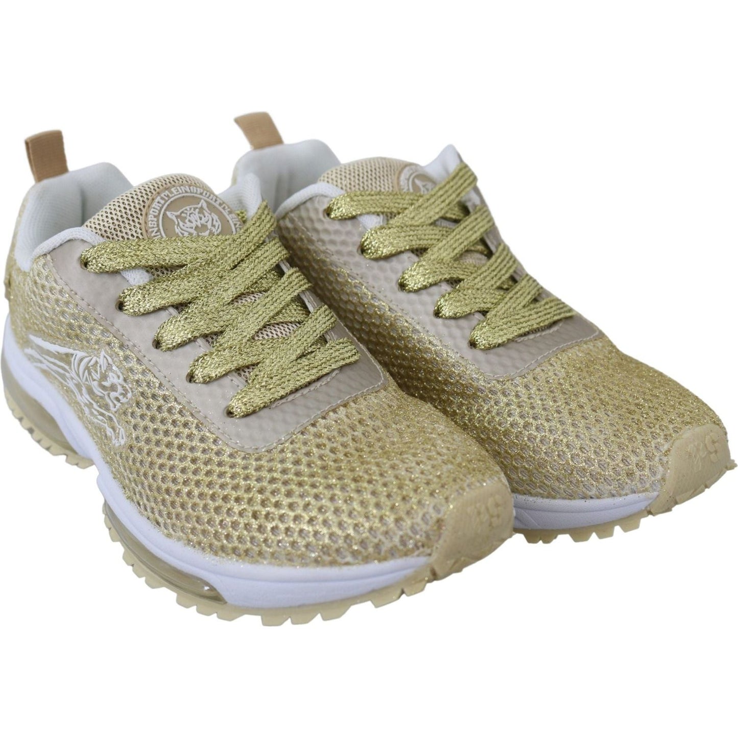 Plein Sport Exquisite Gold Polyester Sport Sneakers gold-polyester-gretel-sneakers-shoes IMG_2988-scaled-e7e2e9df-604.jpg