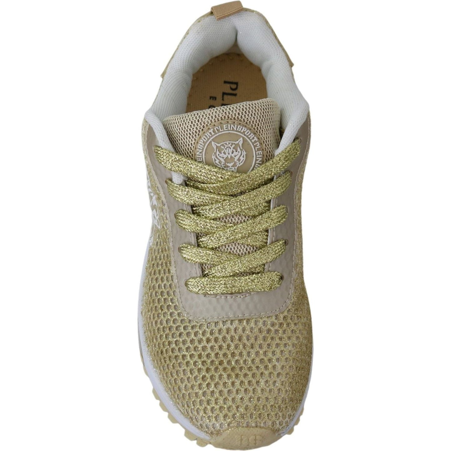 Plein Sport Exquisite Gold Polyester Sport Sneakers gold-polyester-gretel-sneakers-shoes IMG_2990-e56d3ab3-dea.jpg