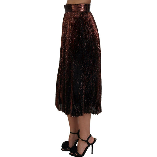 Dolce & Gabbana Elegant High Waist A-Line Midi Skirt bronze-sequined-high-waist-a-line-maxi-skirt IMG_3010-scaled-e3653019-761.jpg