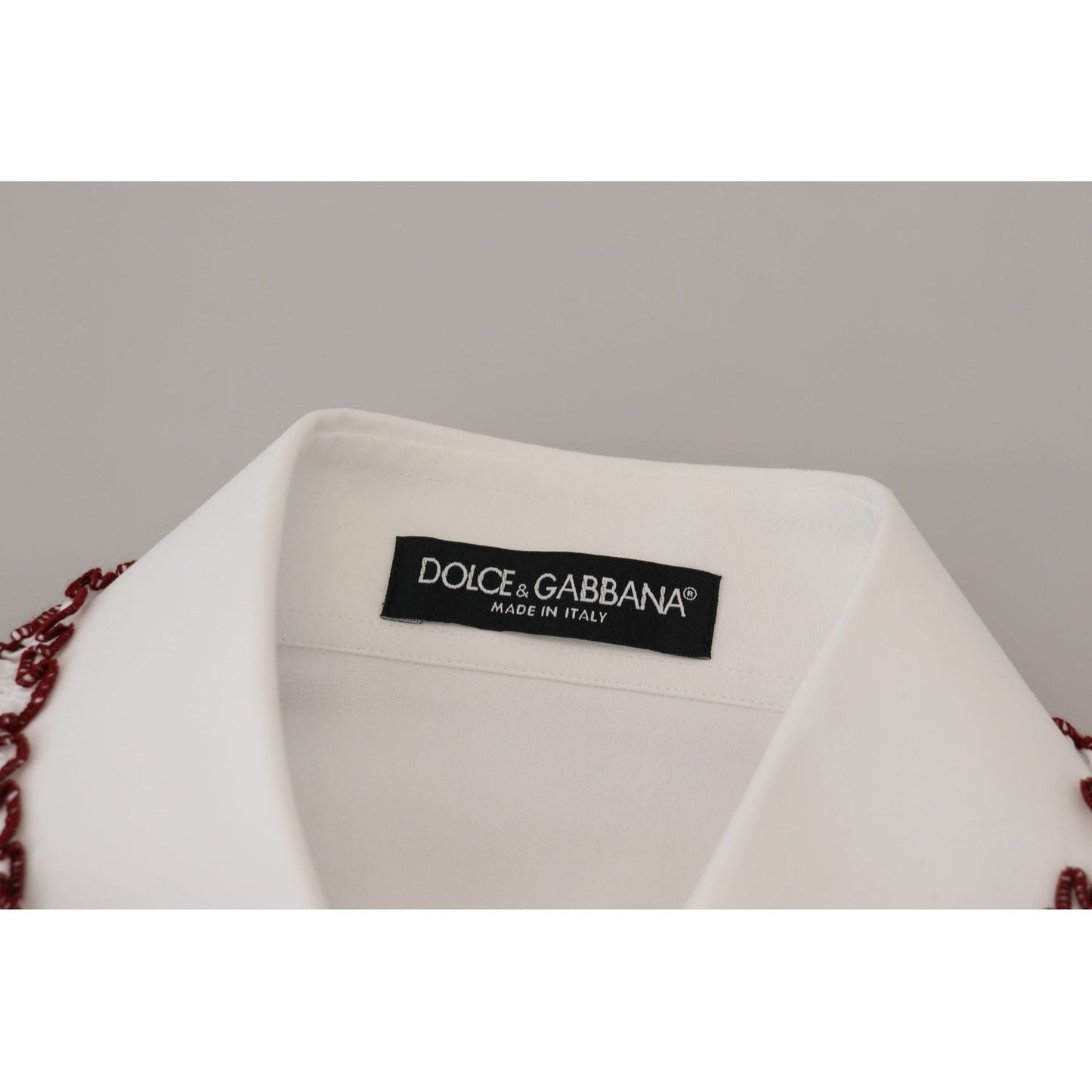 Dolce & GabbanaElegant White Cotton Polo TopMcRichard Designer Brands£629.00