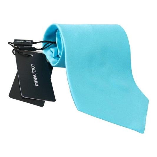 Necktie Stunning Light Blue Silk Men's Tie Dolce & Gabbana